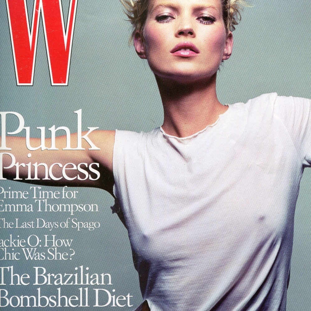W Magazine April 2001 Kate Moss Punk Princess, Emma Thompson, NY